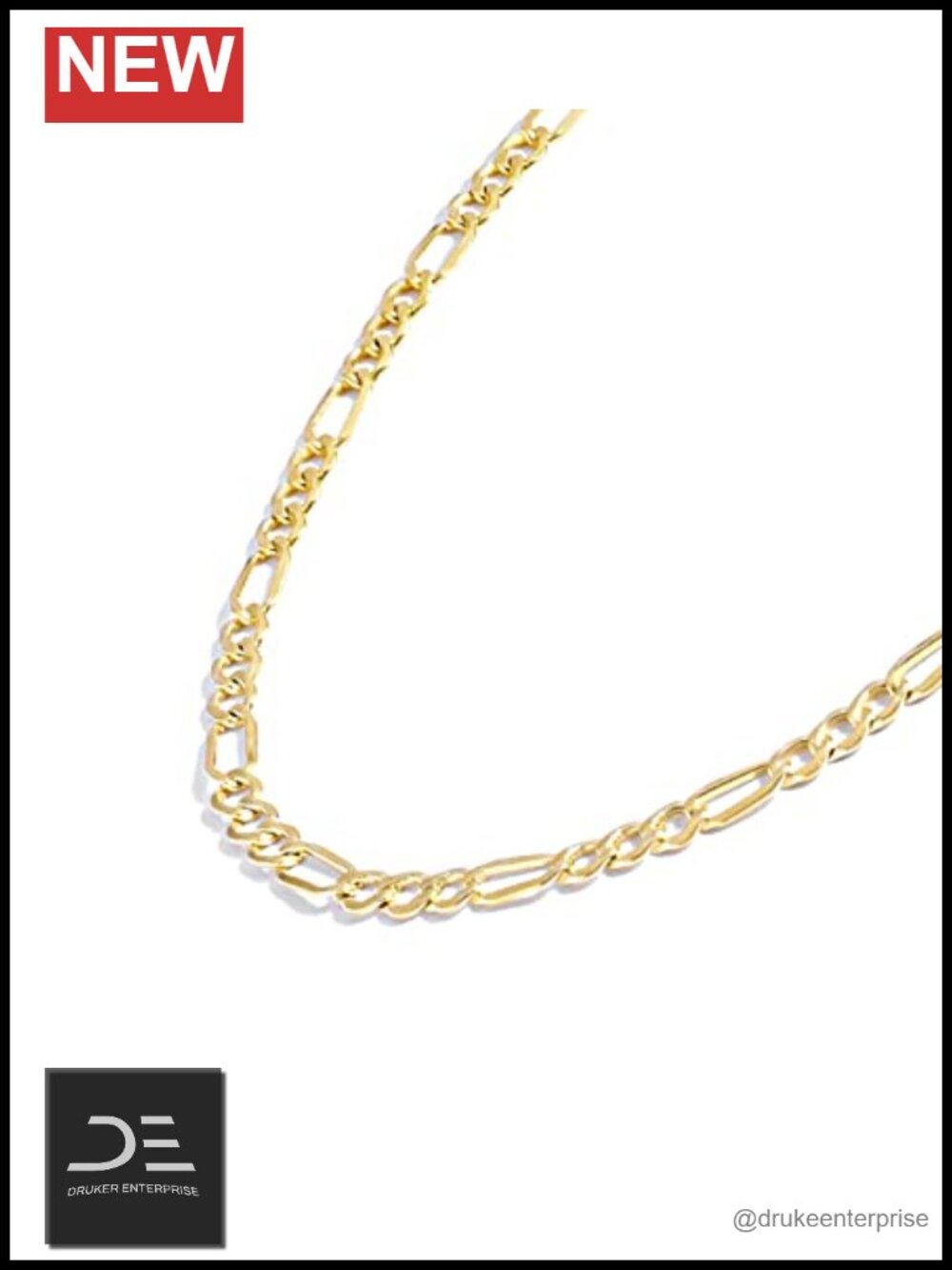 14K Gold Filled Figaro Chain Necklace Multi-Sizes Unisex